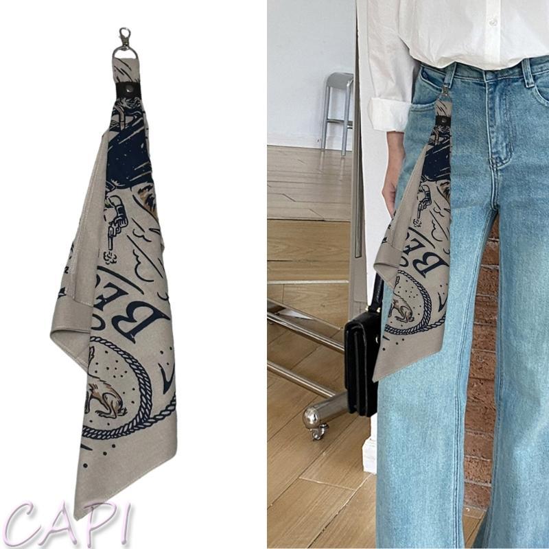 CAPI 21 Cowgirl Bandana Head Scarf Hip Hop Square Turban Head Scarf สําหรับวัยรุ่น
