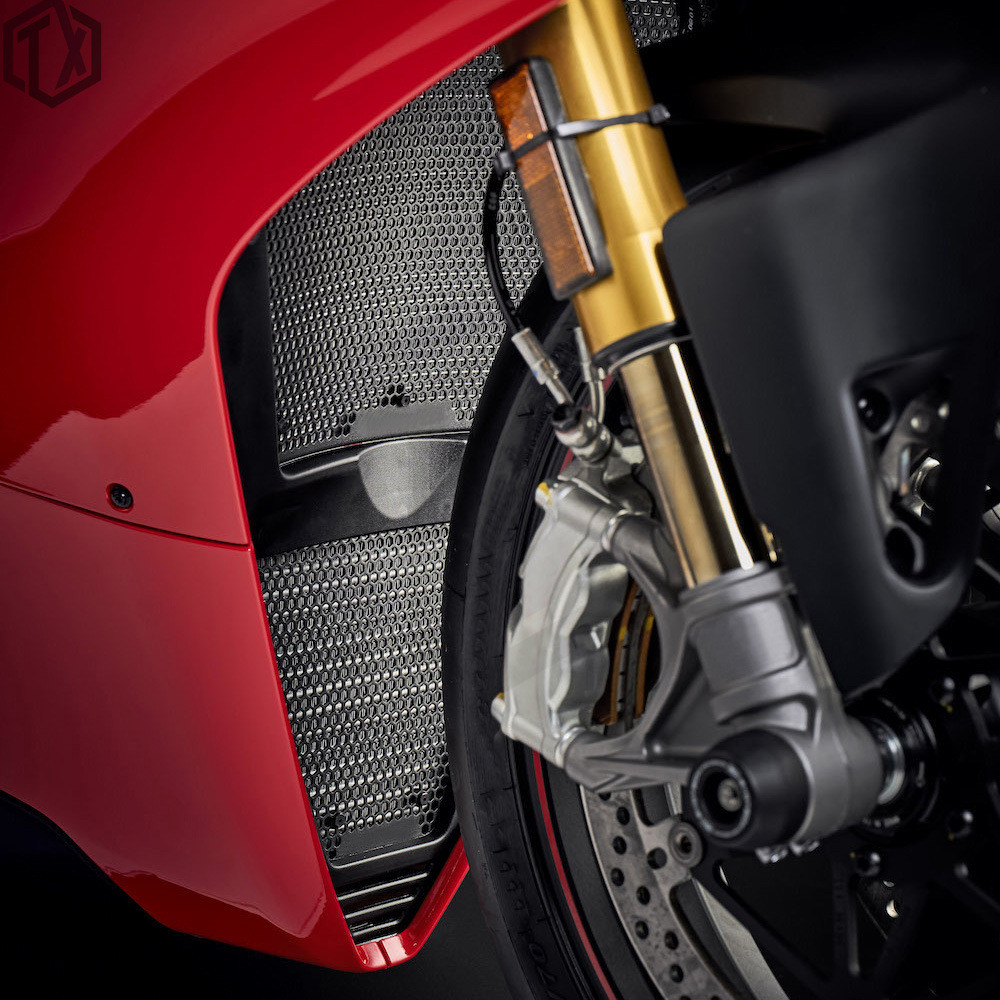 เหมาะสําหรับ Ducati Panigale V4 V4R V4S ดัดแปลงรถจักรยานยนต์ถังน้ําสุทธิหม้อน้ํา Guard