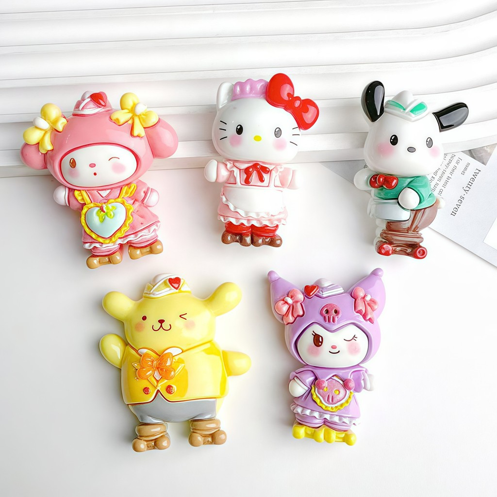 การ์ดใหญ่ ซานริโอ ชุด สติ๊กเกอร์ติดตู้เย็นเคสโทรศัพท์อุปกรณ์ผมรองเท้าหลุมทําเองเครื่องประดับแพทช์วัสดุเรซินขายส่ง
