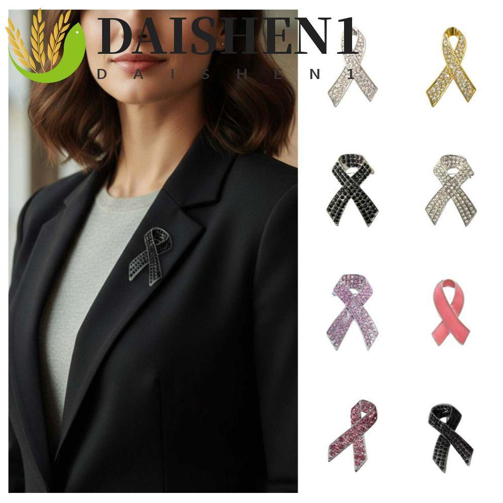 หมุดริบบิ้นสีดำ ISHEN1 ประดับพลอยเทียม คริสตัล สวยงามสำหรับงานศพ และเป็นของที่ระลึกสำหรับคนทั้งชายและหญิง