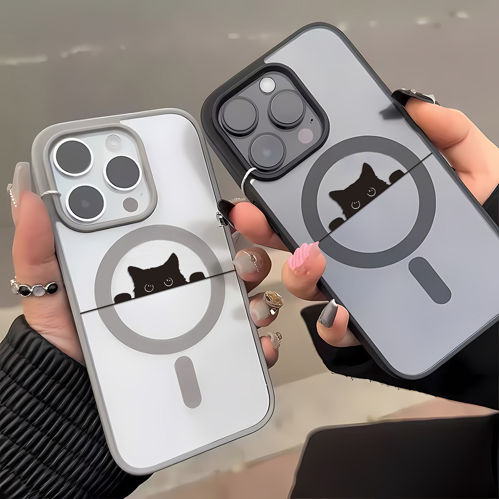 Acrylic Matte Magnetic เคส For iPhone 13 11 17 16 Pro Max 15  12 14 Air 17promax 16promax 13promax เคสโทรศัพท์มือถือ