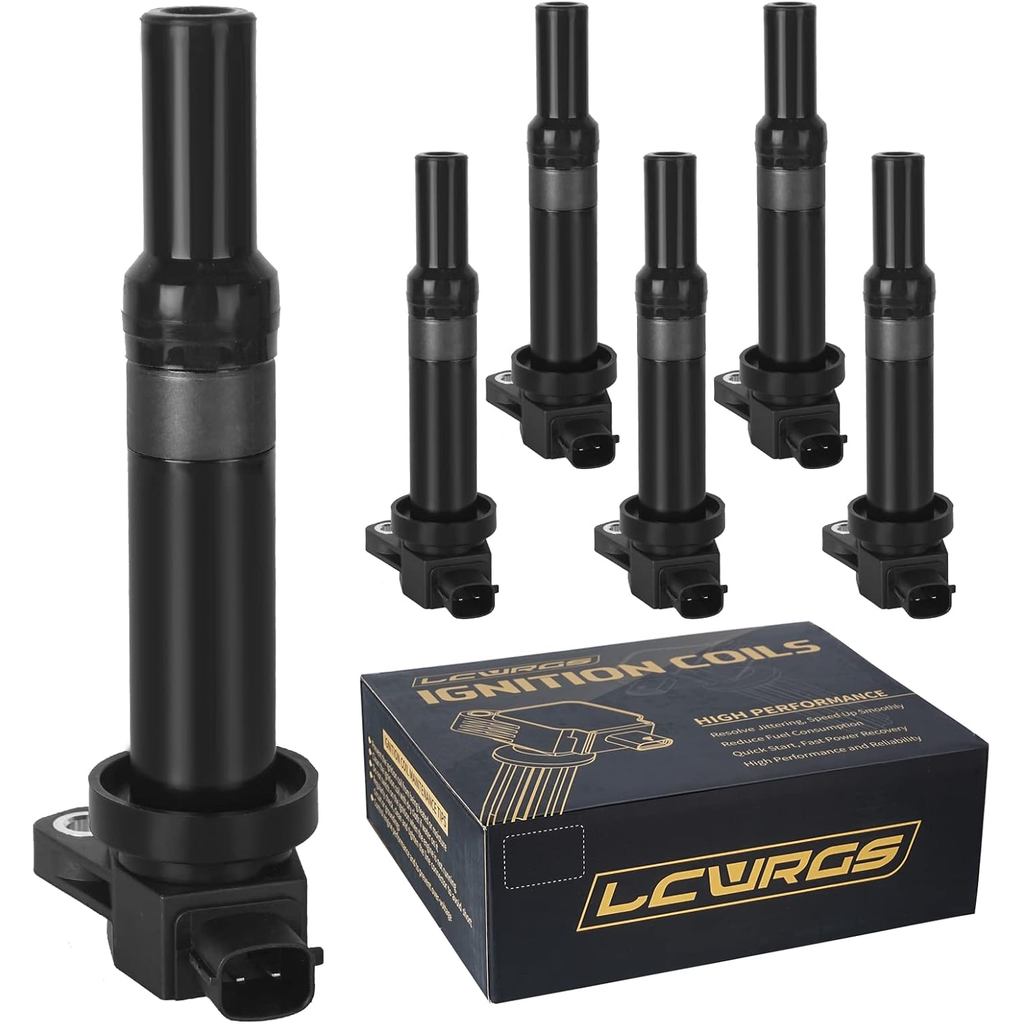 ชุด 6 คอยล์จุดระเบิดแพ็คเหมาะสําหรับ 2.7 V6 2007 2008 2009 2010 Hyundai Santa Fe Kia Optima Rondo คอ
