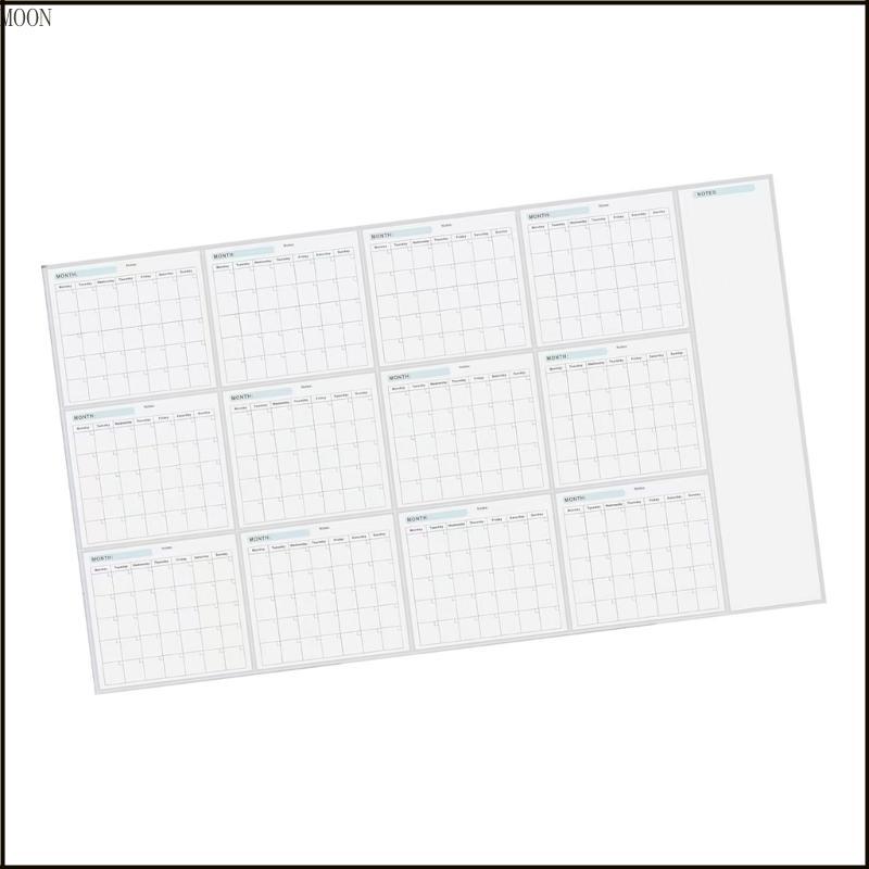 MOON Erasable Wall Yearly Calendar Planner Undated Full Year to View Calendar Yearly Planner 58 27x3
