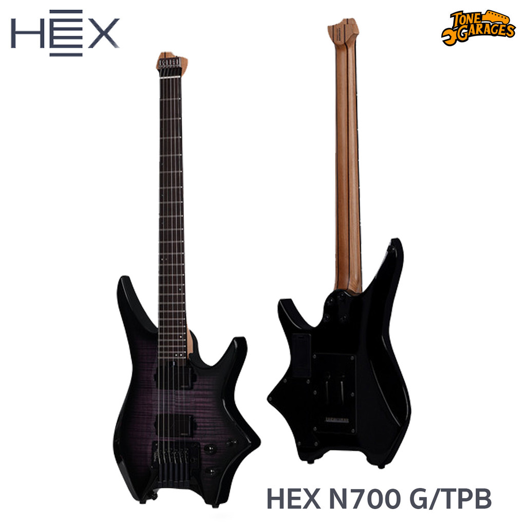HEX N700 Headless Electric Guitar with Gigbag กีต้าร์ไฟฟ้า หัวตัด แถมฟรีกระเป๋า - รูปที่ 2