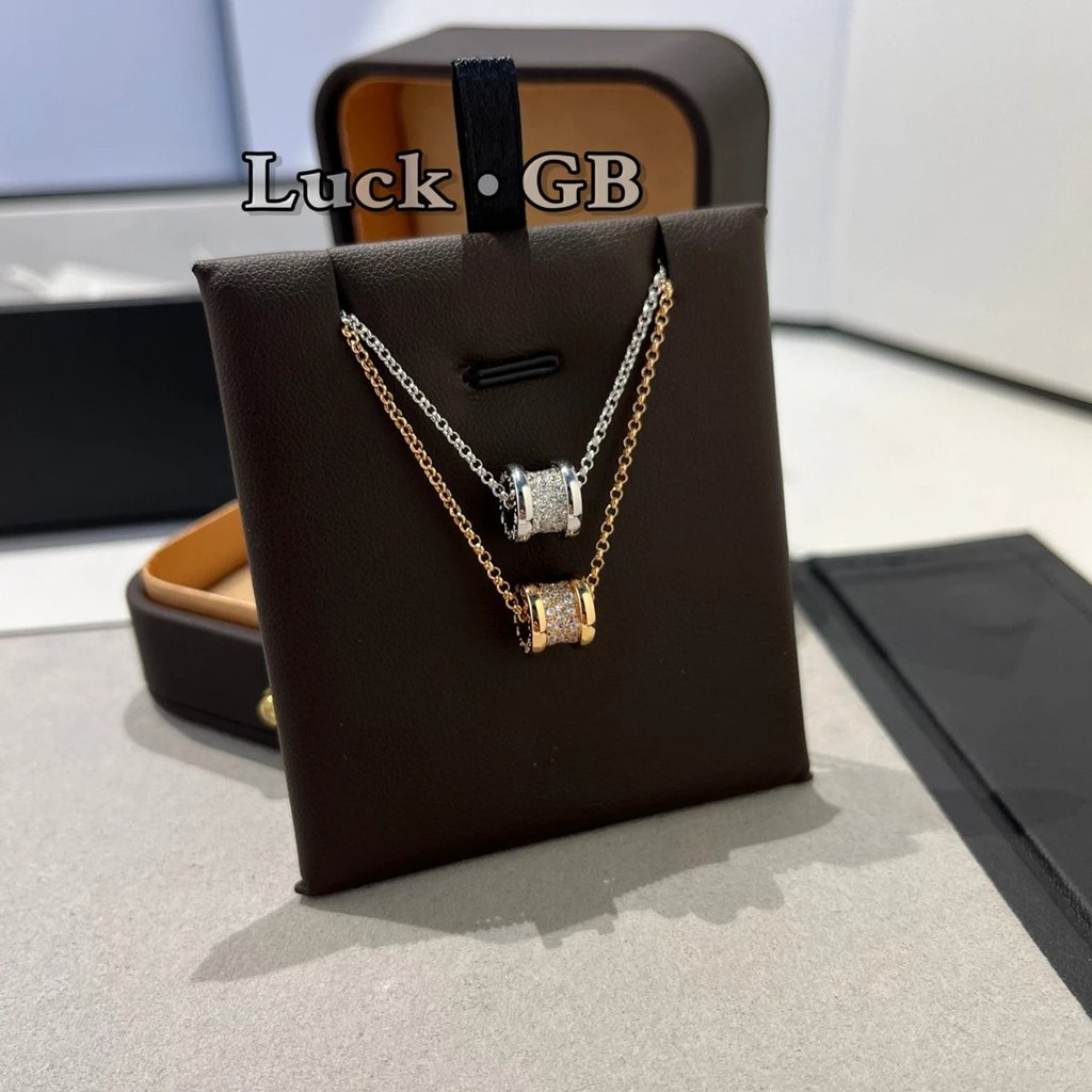 สร้อยคอเอวเล็กขนาดเล็ก Bulgari Luck.GBl Full Diamond ทำจาก 18K Gold-weed Create เป็นของขวัญสำหรับเทศ