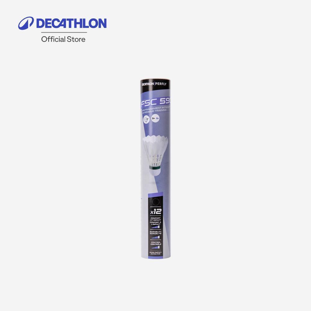 Decathlon Feather Shuttlecock Fsc 590 Speed 76 X 12 ลูกแบดรุ่น Fsc 590 Speed 76 X 12 - White