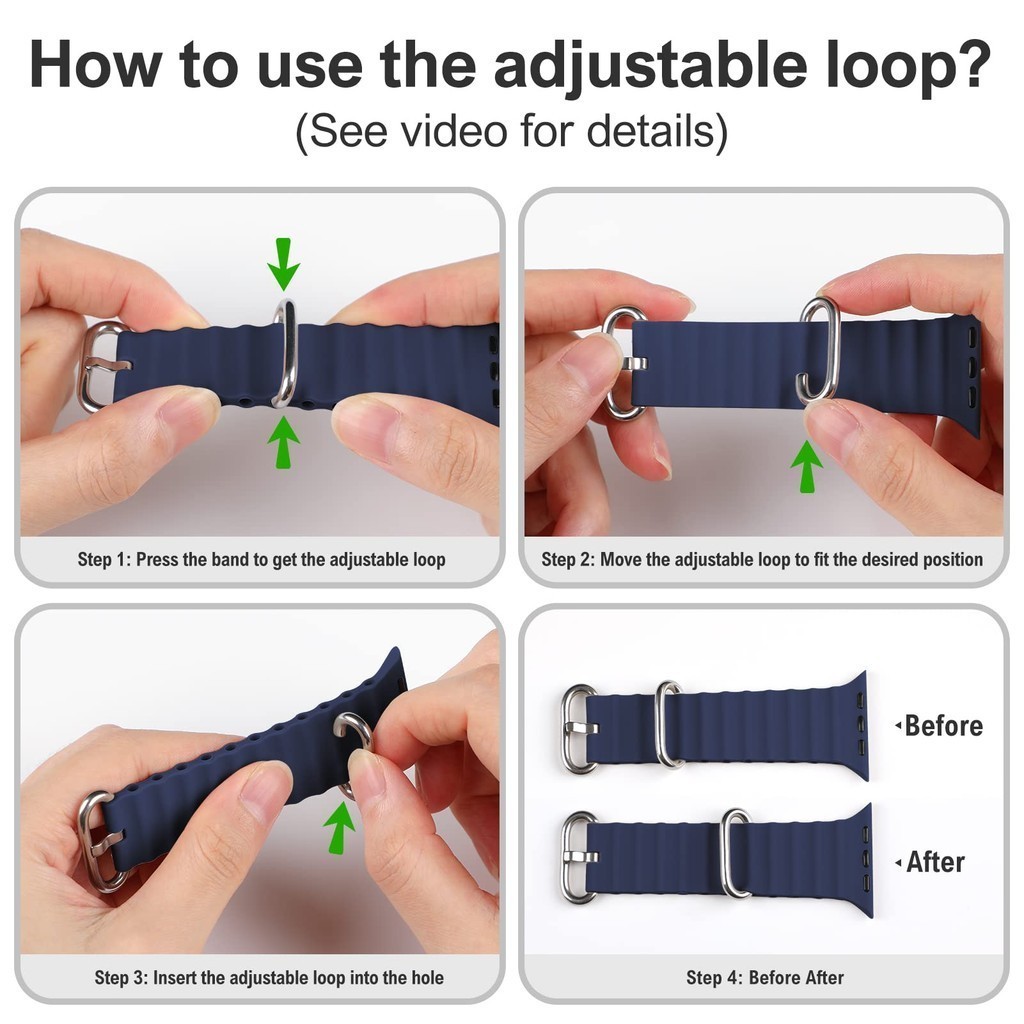 สายซิลิโคนสำหรับกีฬา for Apple Watch Ultra/SE 3 2 49มม IWatch Series 11/10 9 8 7 6 46 44 40 45มม 42 38 41มม - รูปที่ 7