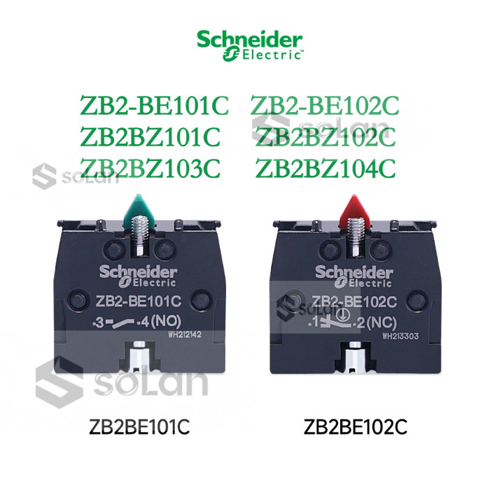 Schneider สวิตช์ปุ่มกดเสริม Contact Contact ZB2-BE101C-BE102C ZB2BZ101C ZB2BZ102C ZB2BZ103C ปกติเปิด