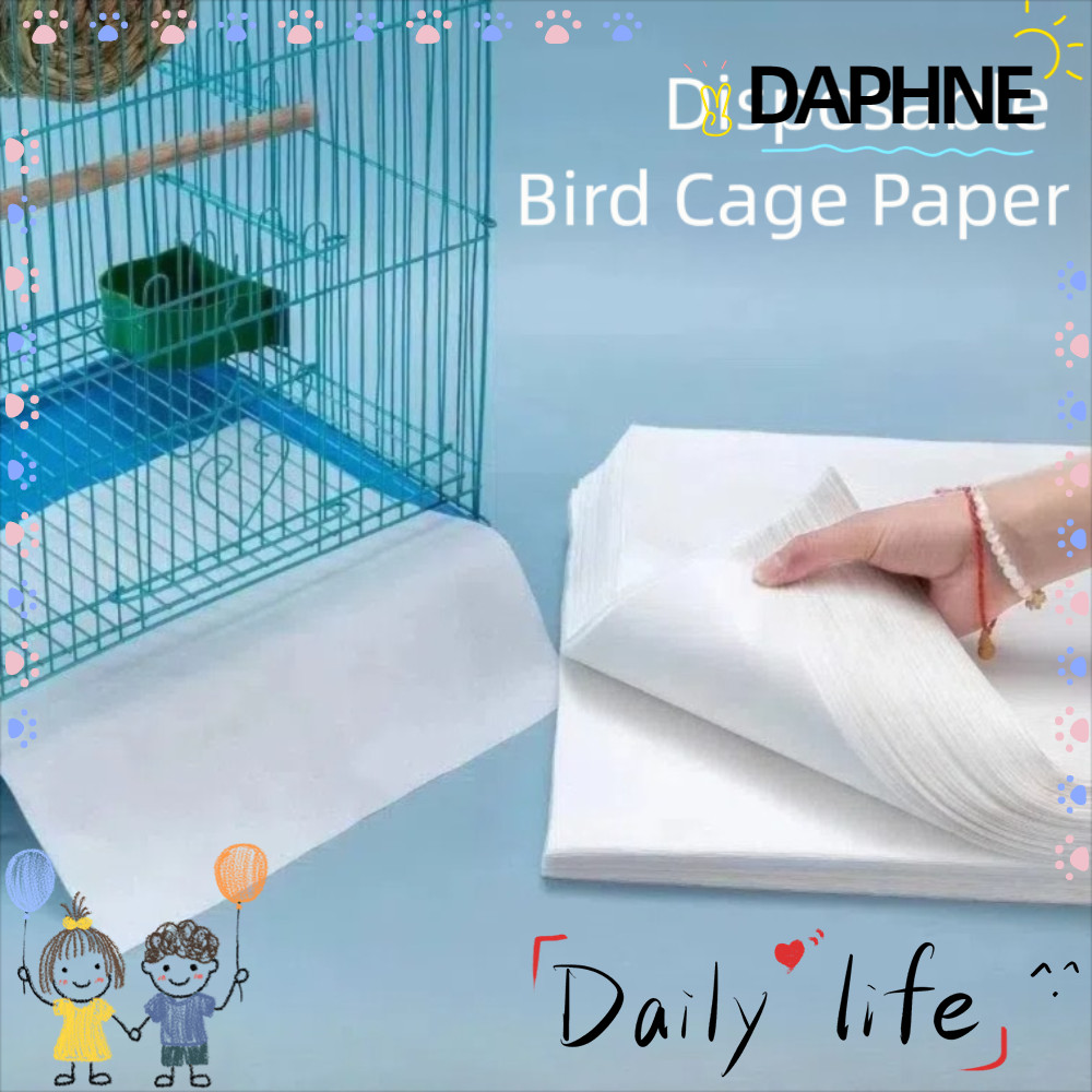 ดาฟีน 100ชิ้นกรงนกกระดาษ,ผ้าไม่ทอดูดซับแผ่นทําความสะอาดนกจัดการ,รอบสแควร์ทิ้งกรง เบาะ กระดาษสัตว์เลี้ยงซัพพลาย
