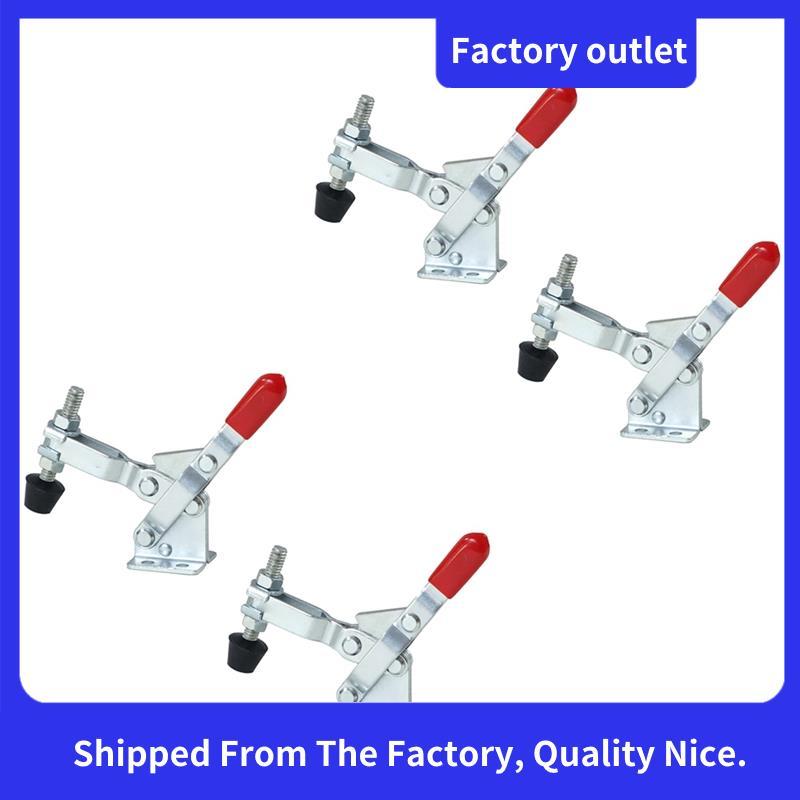 4PCS แนวตั้ง Quick-Release Toggle Clamp 102B - 220 Holding ความจุ W ปลายความดันยางเงิน