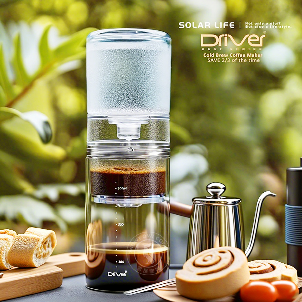 ผลิตในไต้หวันไดร์เวอร์ Triple Speed Ice Drip Coffee Maker 600ml Commercial Household Cold Brew Pot I