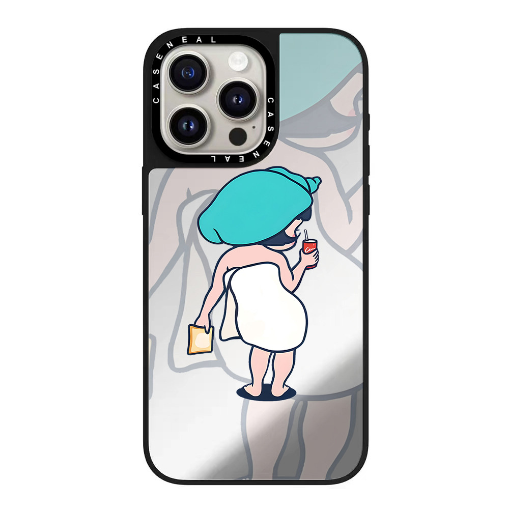 CASENEAL Love Girl กระจกคุณภาพสูงเคสโทรศัพท์เหมาะสําหรับiPhone 17ProMax 17pro 17 air 16promax 16 15promax 15 14promax 13 13Promaxแฟชั่นAnti Drop Hard Case - รูปที่ 2