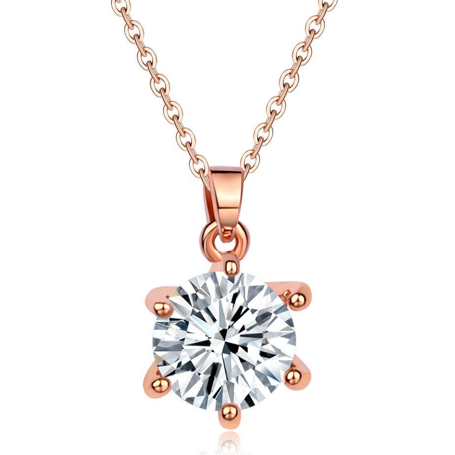 สไตล์ใหม่ Rose Gold เครื่องประดับอุปกรณ์เสริม Star-Shaped เสื้อผ้าสุภาพสตรี All-Match สร้อยคอ Zircon