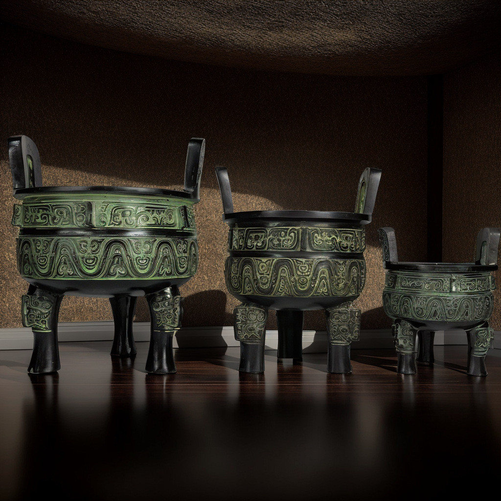 Yuanding สามขา Ding โบราณ Bronze Ware เครื่องประดับสํานักงาน Simu Wuding Luoyang เปิดของขวัญ