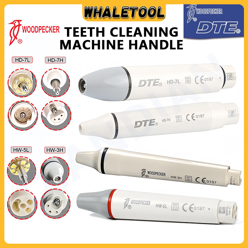 นกหัวขวานแท้ทันตกรรมทําความสะอาดเครื่อง Handle Ultrasonic Scaler Handpiece ที่ถอดออกได้มือชิ้นสําหรั