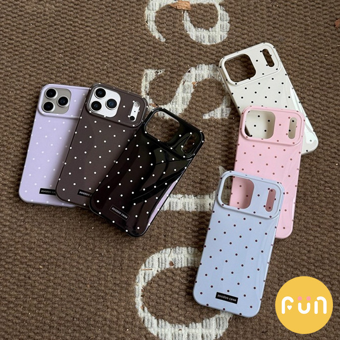 เกาหลีสีบริสุทธิ์ Polka Dot IMD โทรศัพท์มือถือสําหรับ iPhone 17 16 15 14 Pro Max 13 iPhone17 Anti-Scratch ปกหลัง Big Hole Hard ปลอก ราคา ถูกที่สุด ดีลบีเคเค แกลเลอรีภาพที่ 7
