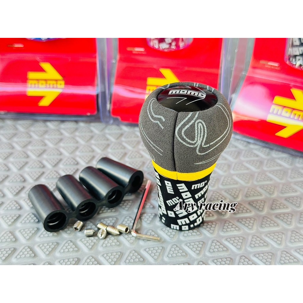 MOMO หัวเกียร์รถยนต์หนังหุ้มกำมะหยี่ ขนาด 9 cm. พร้อมบูทแปลงเกลียว 3 ขนาด - รูปที่ 4