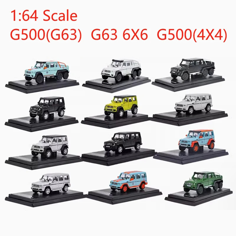 Diecast 1:64 Scale Benz G500(g63) G63 6x6 G500(4x4 ) - แผนที่รถรุ่นสําเร็จรูปจําลองคอลเลกชันของขวัญT