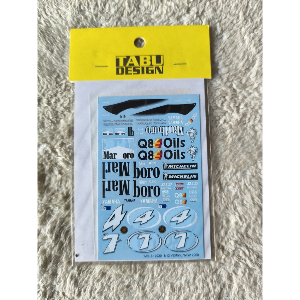 Tabu Yamaha YZR500 2000 Marlboro รถดอกไม้สติกเกอร์น้ํา Tamiya 1/12 TABU-12020 จัดส่งฟรี