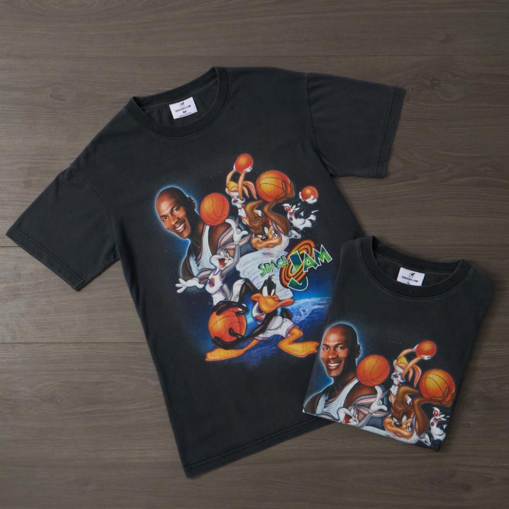 Rocket Lab สีเฟด SPACE JAM เสื้อยืดเฟด ผ้าคอตตอนพรีเมี่ยม USA สกรีนแบบ DTG งานละเอียดคุณภาพคมชัด ROC