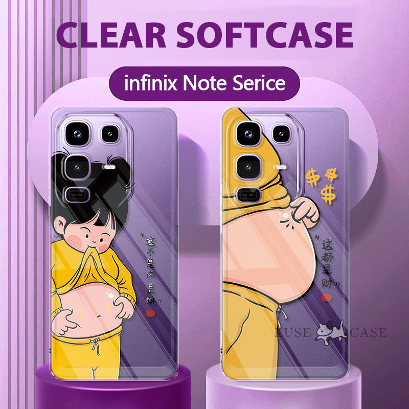 HP ล่าสุดพรีเมี่ยมสาวปลอก Infinix Note 50 Pro 5G 40 4G 30 40 Pro Plus 5G Tk เคสโทรศัพท์น่ารัก