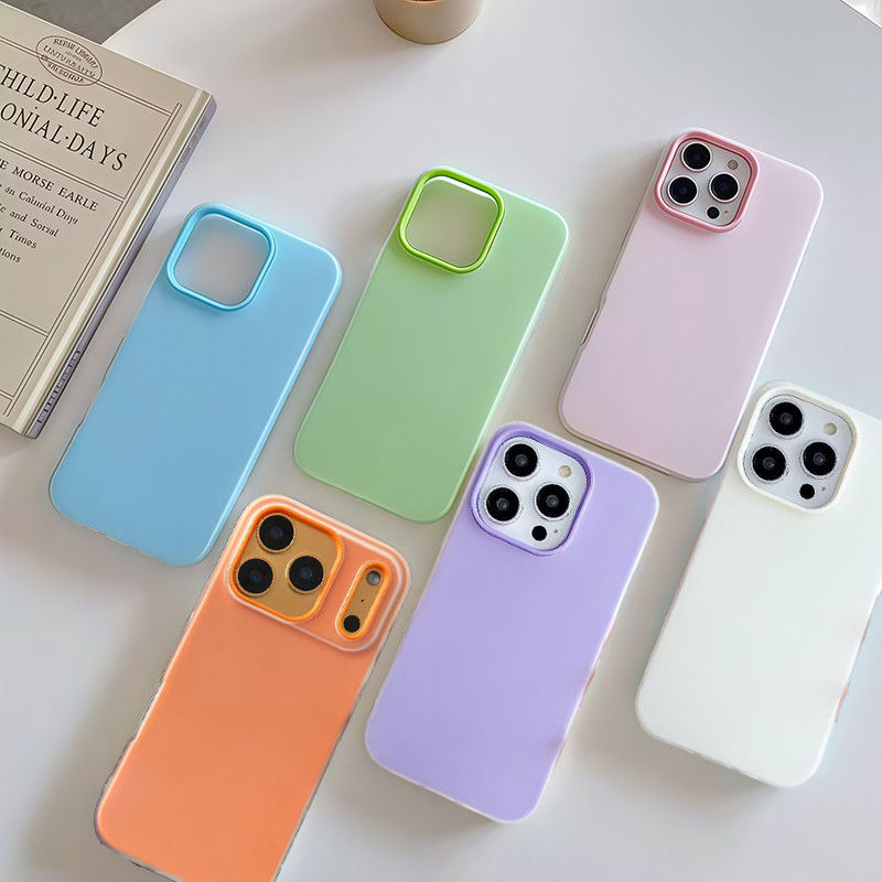 2 IN 1 Candy สีสําหรับ VIVO V60 V50 Lite V40 Y400 Y04 Y03 Y29 Y27 Y20 Y22S Y02 V27E Y21 Y30 Y30i Y50 5G ชุบสีสัน PC เคสโทรศัพท์