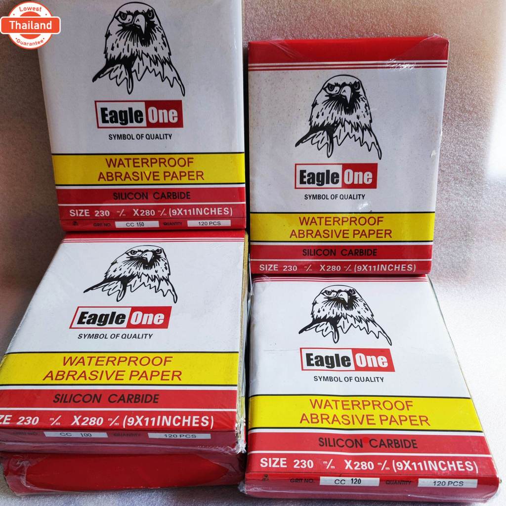 กระดาษทรายน้ำ Eagle One  ยกแพ็ค 120 แผ่น