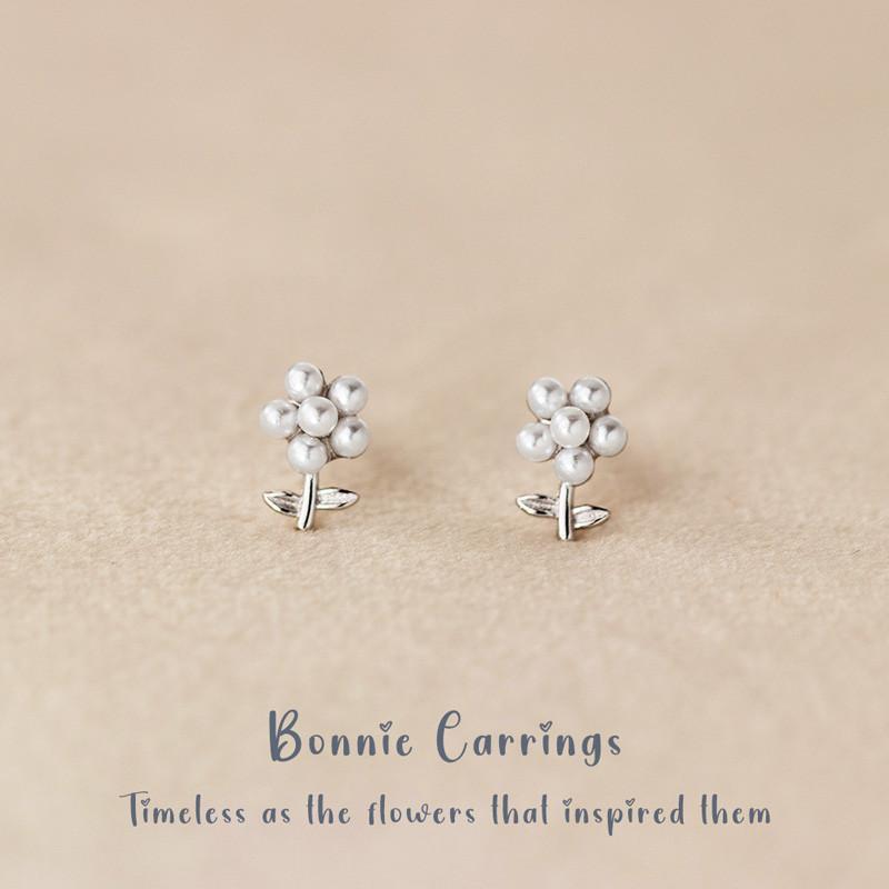 Bonnie Earrings ต่างหูเงินแท้ S925 [MERCELO]