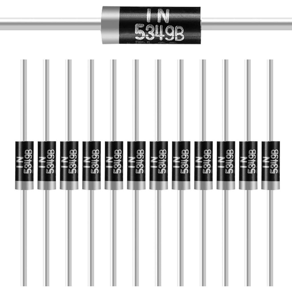 (แพ็ค 20 ชิ้น) Chanzon 1N5349B 5W 12V Zener Diode 1N5349 12V T-18 (CASE17-02) Axial Power Diodes