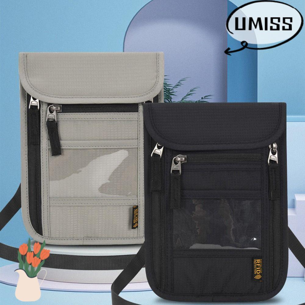 UMISTYDREAM กระเป๋าสตางค์คอความปลอดภัยพร้อมสายคล้องคอปรับได้สําหรับผู้ชายผู้หญิง RFID Blocking