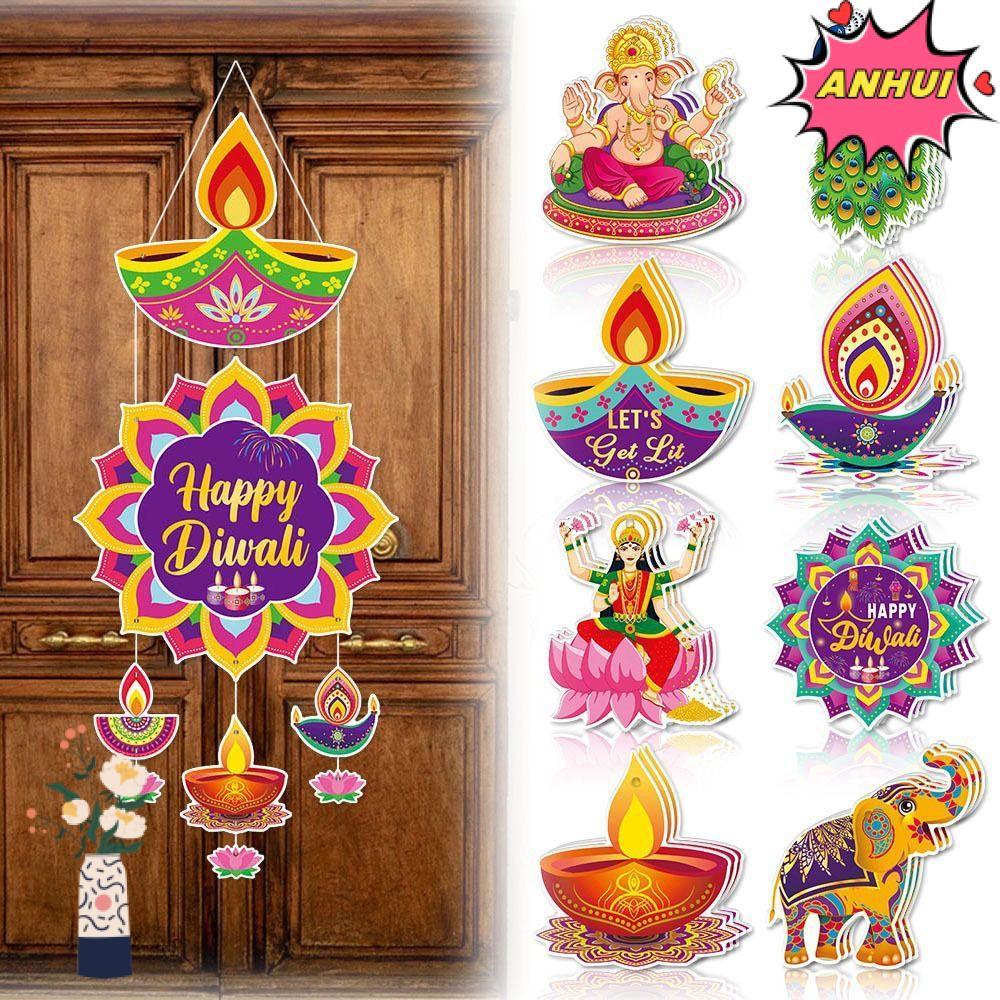 ANHUITYJ จี้แขวนประตู Diwali Happy Diwali