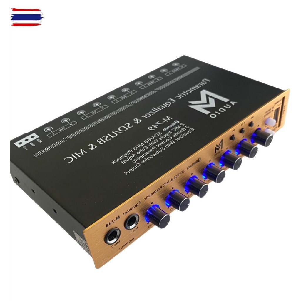 M audio Equalizer Preamp Mic เครื่องเสียงรถยนต์/ตัวปรัเสียง ปรีแอมป์/ปรีไมค์ 3Band/แนด์ แยกซัอิสระ เ