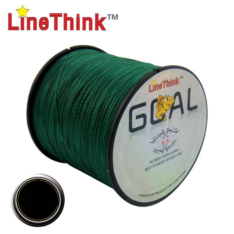 สายตกปลาถัก LineThink GOAL Multifilament 100% PE สำหรับการตกปลาทั้งหมด ความหนาแน่นตั้งแต่ 8LB ถึง 10