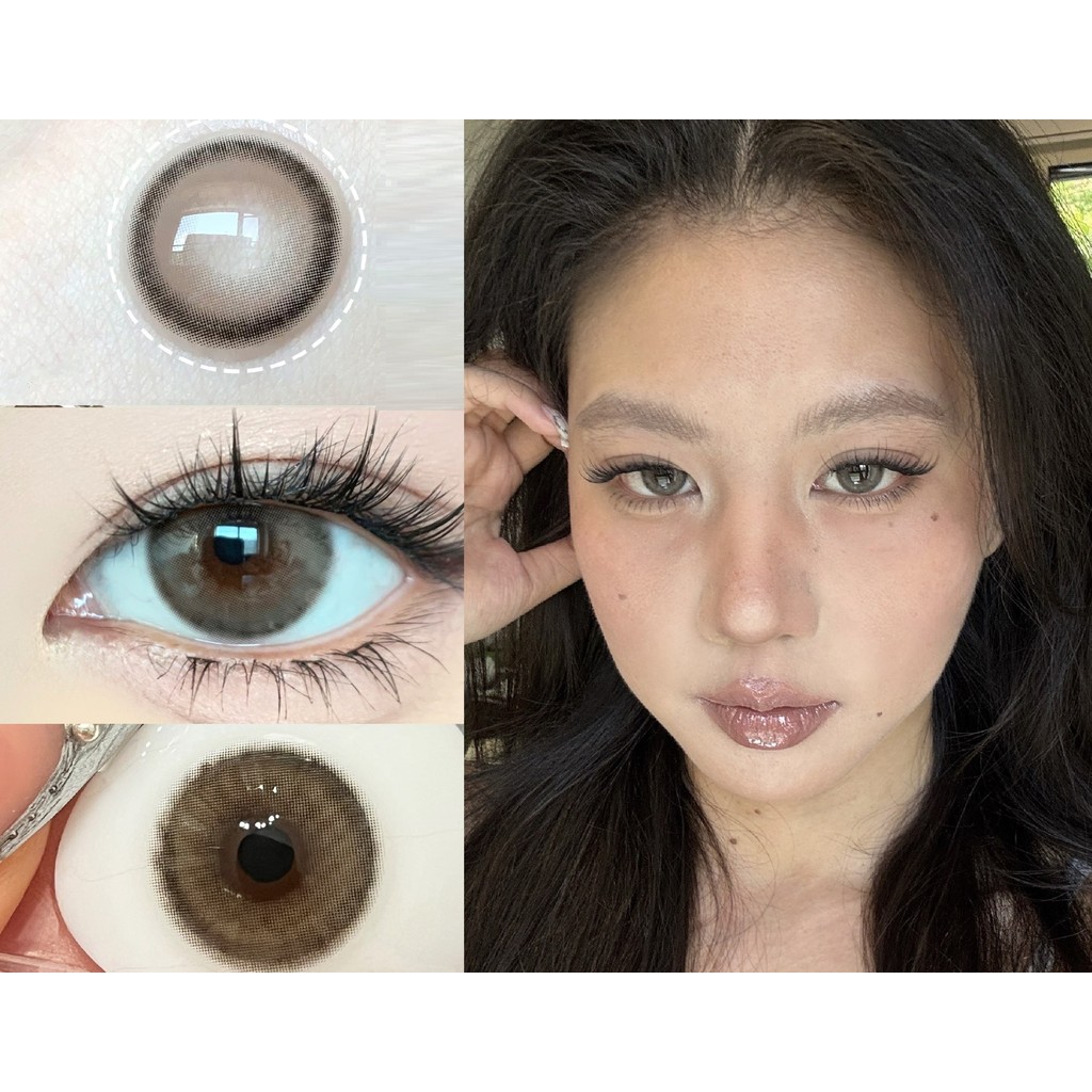 (1 คู่)QMMHUI2,Serltyca Brand ,14.20mm,Gdia:13.6mm,(เกรด 0-8), คอนแทคเลนส์ 6 เดือนใช้(grey)