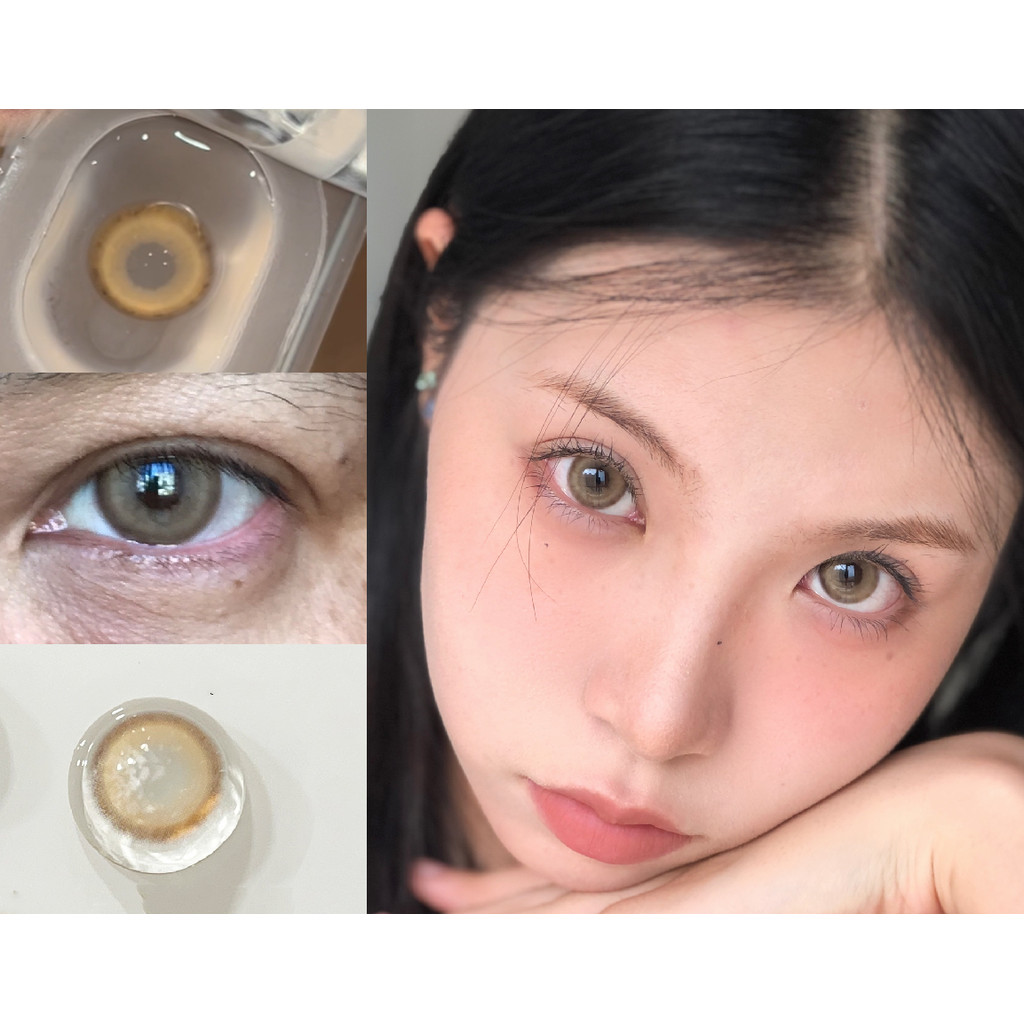 (1 คู่)QMQQTUO3,Serltyca Brand ,14.20mm,Gdia:13.6mm,(เกรด 0-8), คอนแทคเลนส์ 6 เดือนใช้ (สีน้ําตาล)
