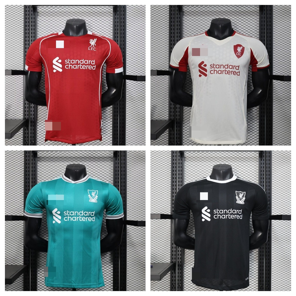 เสื้อฟุตบอลแขนสั้นLiverpool Player Edition AAA สำหรับทีมเหย้าและเยือน