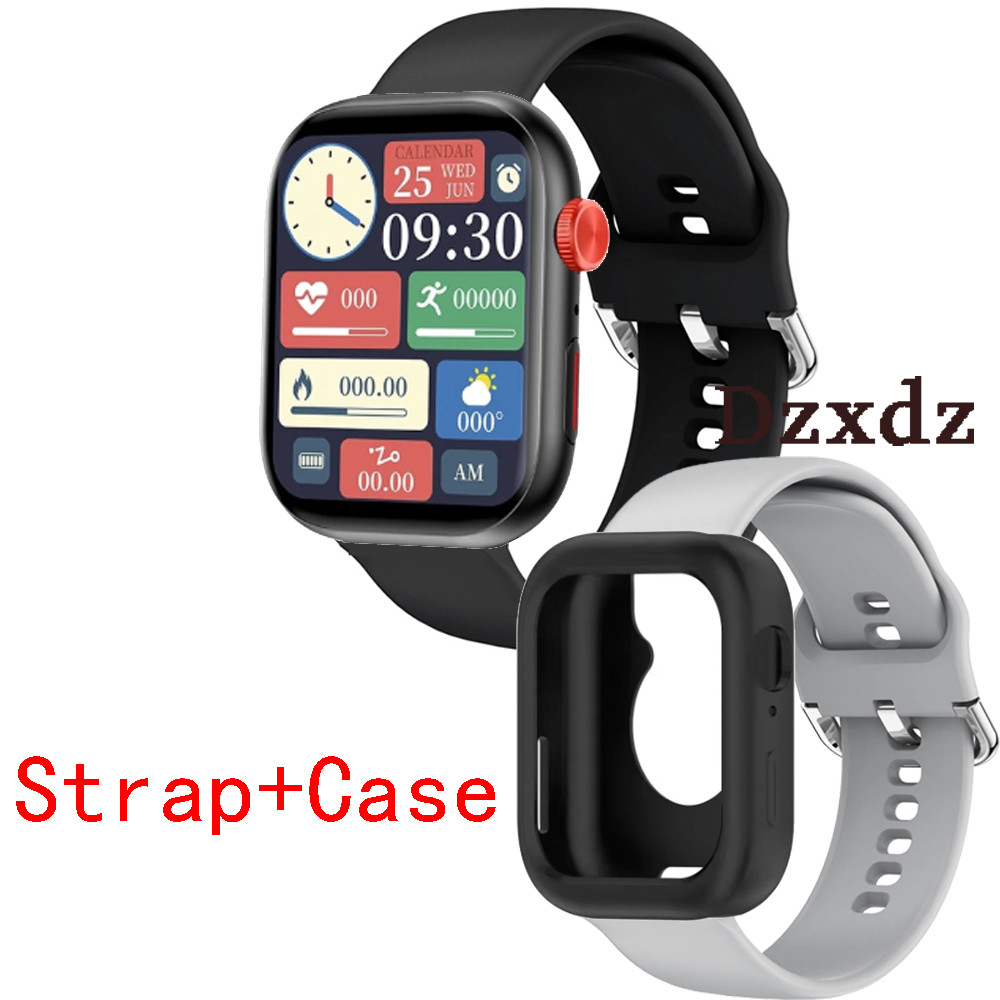 เคส GOOJODOQ FB047 Case ฝาครอบ + สายซิลิโคนสําหรับ GOOJODOQ สมาร์ทวอท์ช 5 สายคล้องคอกีฬาแบบนุ่มสําหร