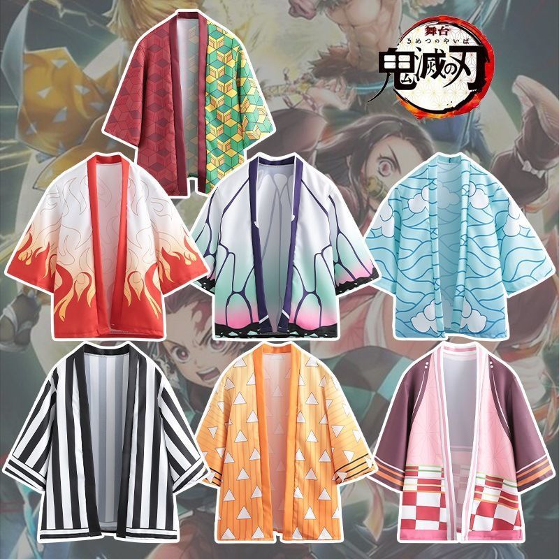 2025 สินค้าใหม่ Anime Haori Demon Slayer เสื้อคลุม Demon Slayer เสื้อผ้าเสื้อคลุมอาบน้ํา Demon Slaye