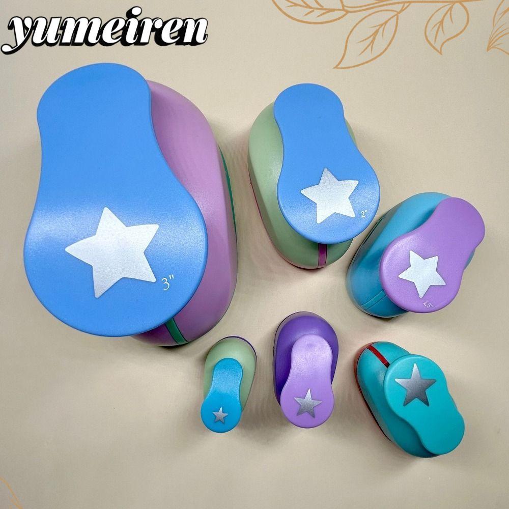 YUMEIREN Hole Puncher,การ์ดทําDIYสมุดภาพลายนูนอุปกรณ์,ปลอดภัย 8-75 มม.Handmade Heart/Star Shaped Holeเครื่องตัดกระดาษสํานักงานโรงเรียน