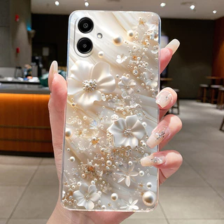 SAMSUNG สําหรับSamsung A07 2025 เคสโทรศัพท์ใสหรูหราผีเสื้อดอกไม้เยลลี่ปลอกสําหรับSamsung Galaxy A07 SamsungA07 07 ซิลิโคนปกหลัง