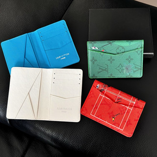 ซองหนังสีสันสวยงามแบบเรียบง่าย กระเป๋าสตางค์พับสองชั้นบางเบา…