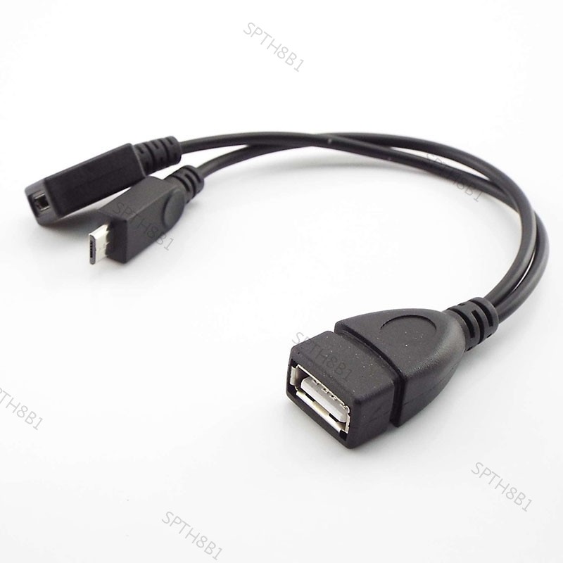 1 In 2 OTG Micro Usb หญิง Mirco 5 Pin ชายหญิงโฮสต์ Power Y Splitter อะแดปเตอร์สายทนทาน Micro USB TH8