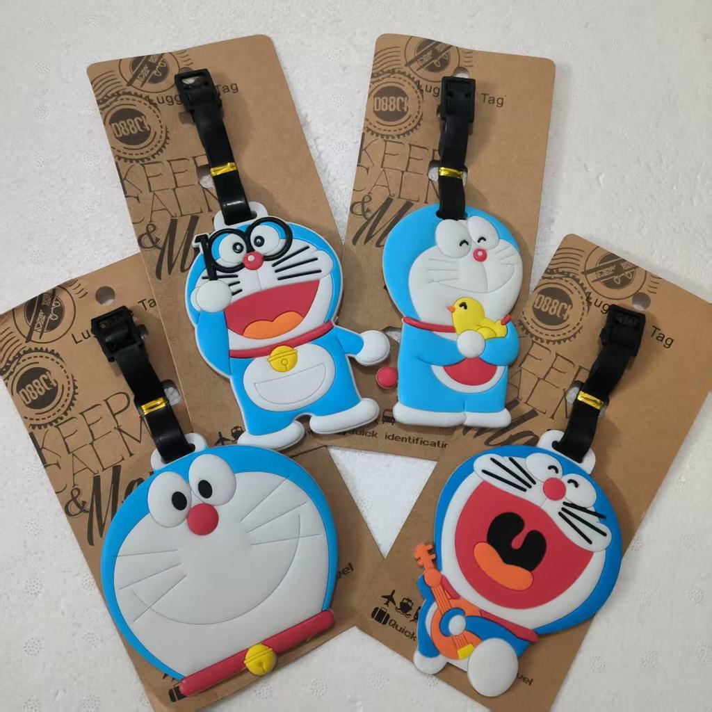 สินค้าท่องเที่ยวที่สร้างสรรค์ Doraemon Doraemon Doraemon แท็กกระเป๋าเดินทาง PVC ป้ายฝากกระเป๋าเดินทาง จี้ขนาดเล็ก Anti-Lost
