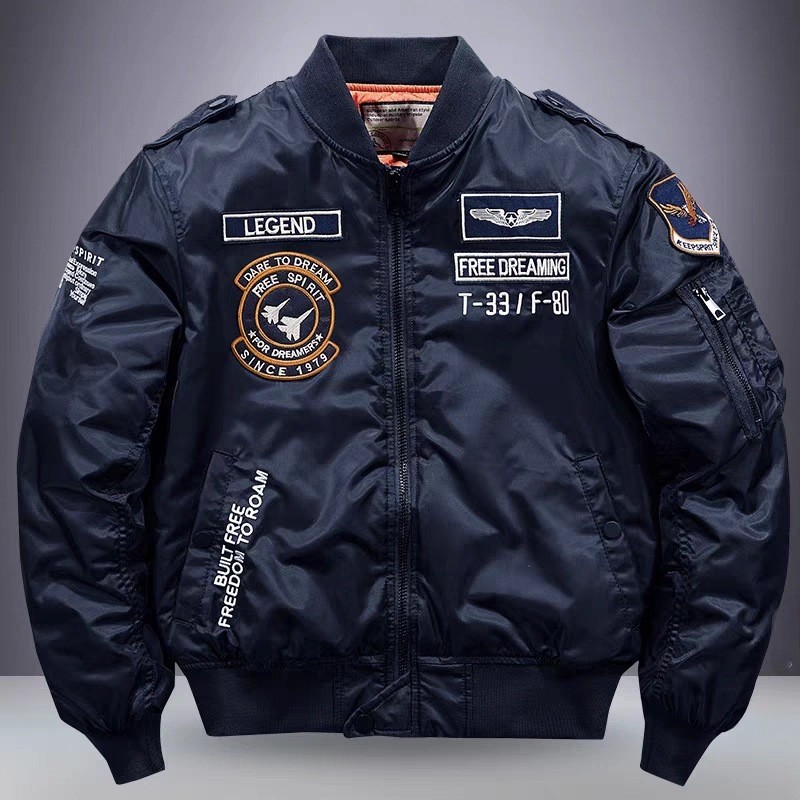 2025readystock Heavy Industry ma1 Bomber Jacket ปัก Ball Jersey ชายฤดูใบไม้ร่วงฤดูหนาวหลวม American 