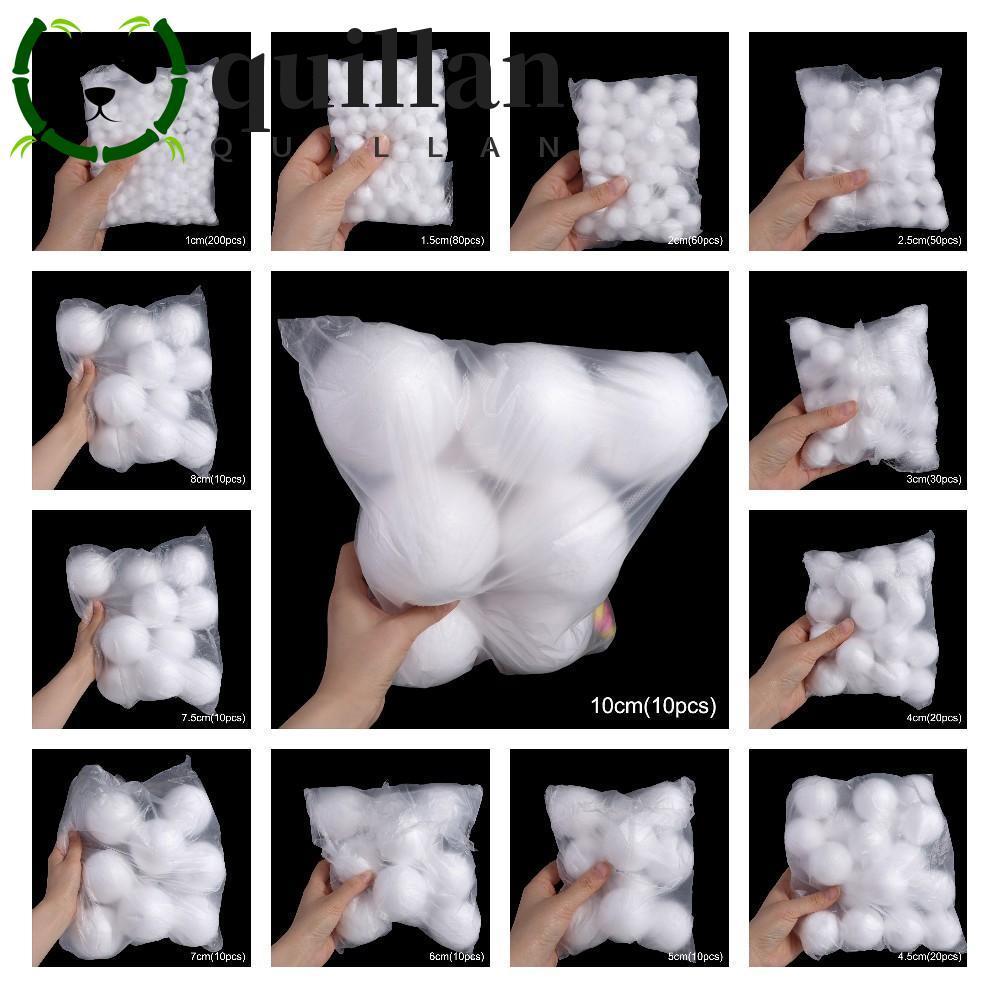 Mini Round Foam Balls สีขาวสำหรับงานฝีมือ ใช้ประดิษฐ์ของตกแต่งคริสต์มาสและปีใหม่