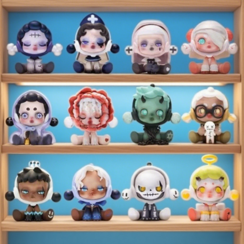 POPMART Skullpanda Jungle Castle Series กล่องปริศนาเครื่องประดับของขวัญอินเทรนด์