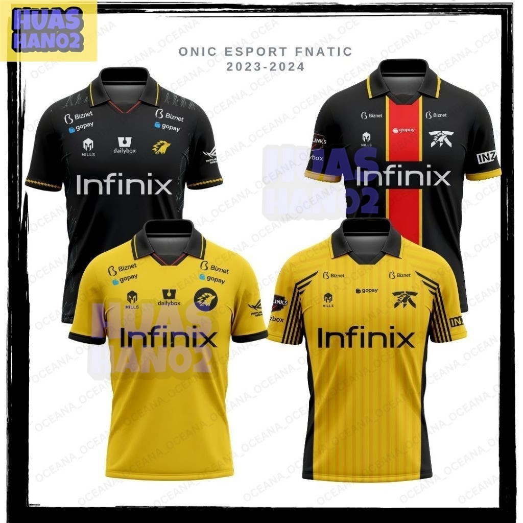 ใหม่ ONIC ESPORT 2025 และ FNATIC JERSEY ฟรี NICKNAME