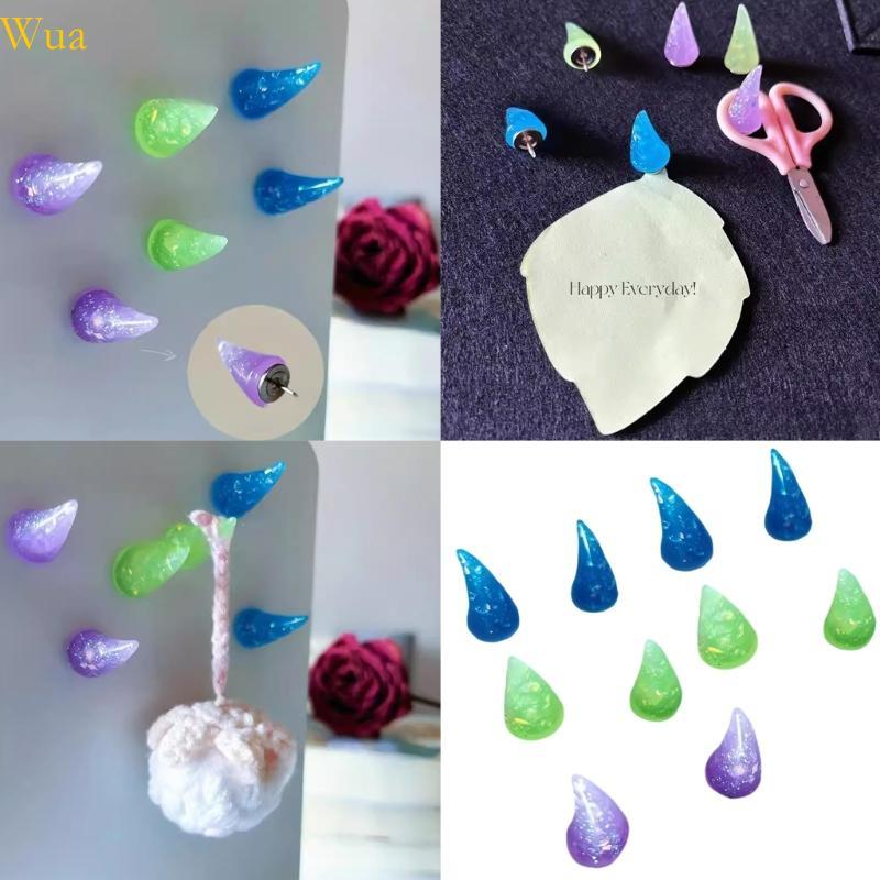 Wua Horn Push Pin 10 ชิ้น Pushpin สําหรับ Office Bulletin Board Cork Board Noice Board Pin วาด Pin แ