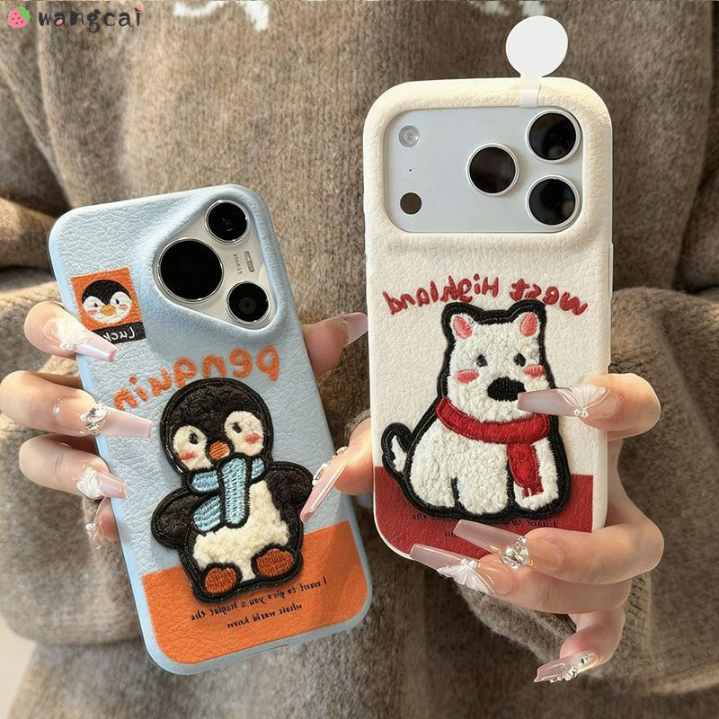 สําหรับVivo V40 V30 V29 Lite V27 V23 V20 V27 V15 Pro V27e V17 Neoเคสโทรศัพท์3Dตุ๊กตาเย็บปักถักร้อยWestieสุนัขลูกสุนัขหมีเพนกวินฤดูหนาวน่ารักการ์ตูนนุ่มปลอกกรณีฝาครอบ - รูปที่ 4