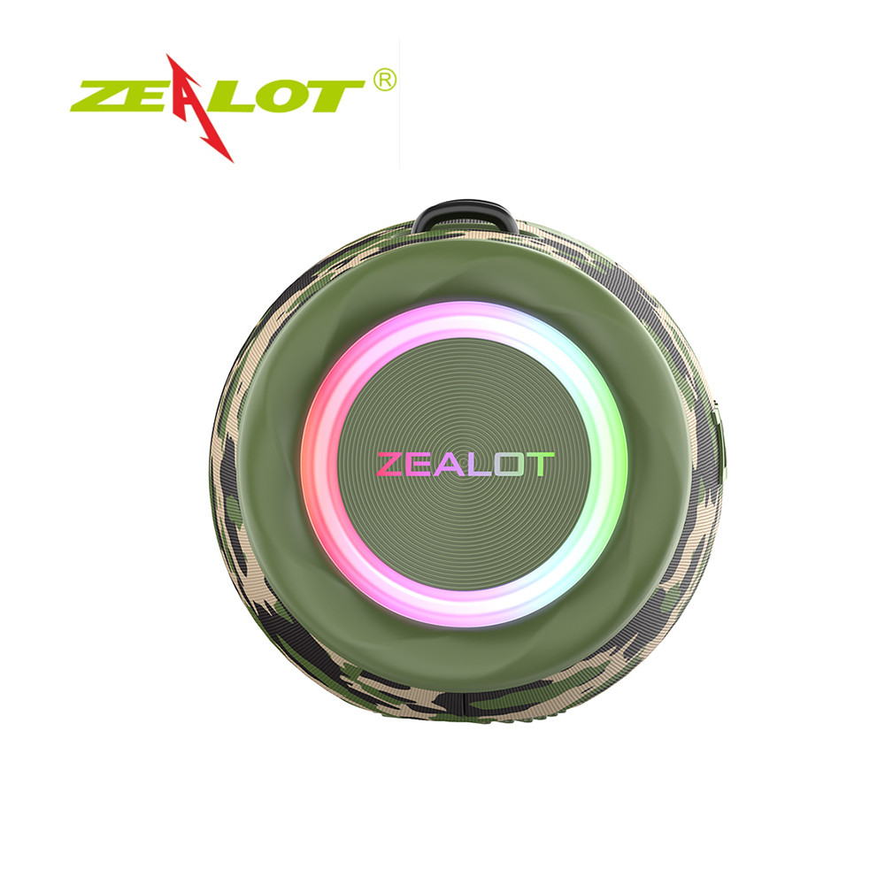 Joyfeel-TH ZEALOT S87 BTลำโพงสเตอริโอไร้สาย 80W Booming SoundไฟLEDกันน้ำแบบพกพาสำหรับกลางแจ้งCamping